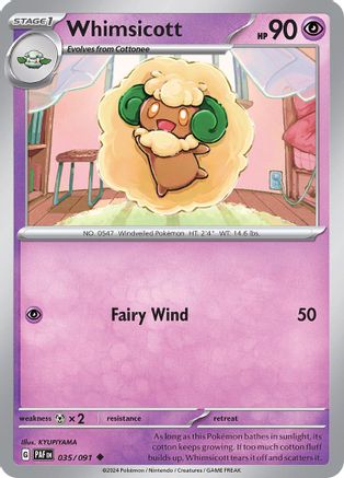 Whimsicott (35) [SV: Paldean Fates] Pokemon Single Pokémon
