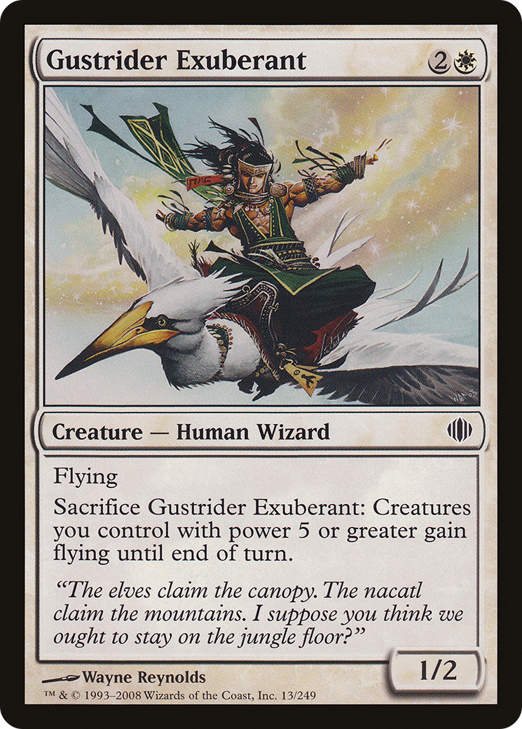 Gustrider Exuberant (ALA-013) [Shards of Alara] Foil MTG Single Wizards of the Coast