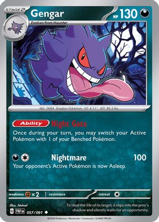 Gengar (57) [SV: Paldean Fates] Pokemon Single Pokémon