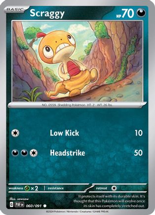 Scraggy (60) [SV: Paldean Fates] Pokemon Single Pokémon