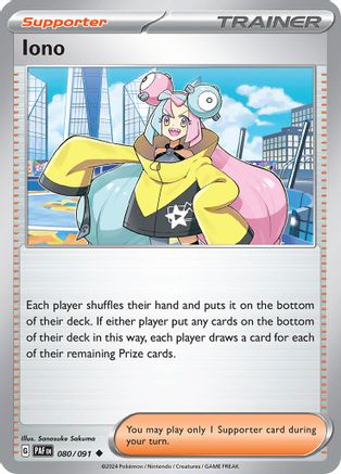 Iono - 080/091 [SV: Paldean Fates] Pokemon Single Pokémon