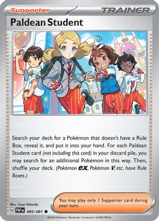 Paldean Student - 085/091 Reverse Holofoil [SV: Paldean Fates] Pokemon Single Pokémon