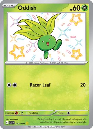 Oddish (92) Holofoil [SV: Paldean Fates] Pokemon Single Pokémon
