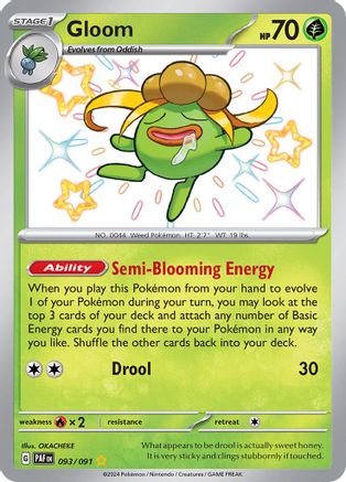 Gloom (93) Holofoil [SV: Paldean Fates] Pokemon Single Pokémon