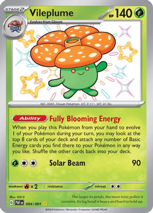 Vileplume (94) Holofoil [SV: Paldean Fates] Pokemon Single Pokémon