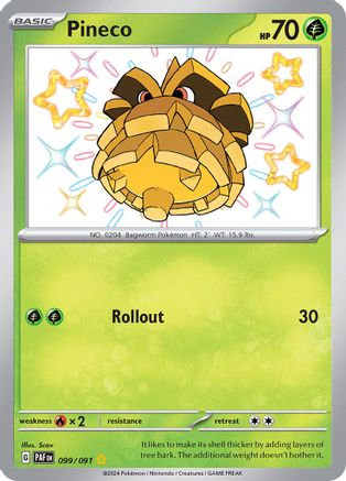 Pineco - 099/091 Holofoil [SV: Paldean Fates] Pokemon Single Pokémon