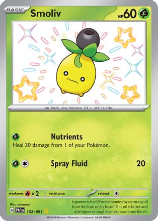 Smoliv (102) Holofoil [SV: Paldean Fates] Pokemon Single Pokémon