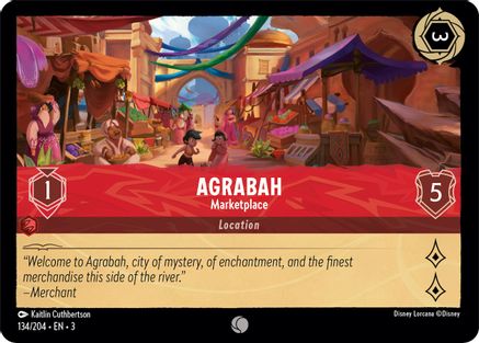 Agrabah - Marketplace (134/204) [Into the Inklands] Cold Foil Lorcana Single Disney