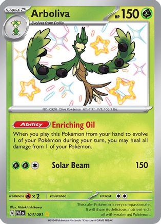 Arboliva (104) Holofoil [SV: Paldean Fates] Pokemon Single Pokémon