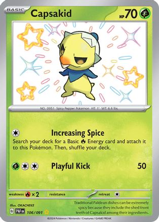 Capsakid (106) Holofoil [SV: Paldean Fates] Pokemon Single Pokémon