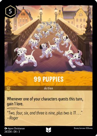 99 Puppies (24/204) [Into the Inklands] Cold Foil Lorcana Single Disney
