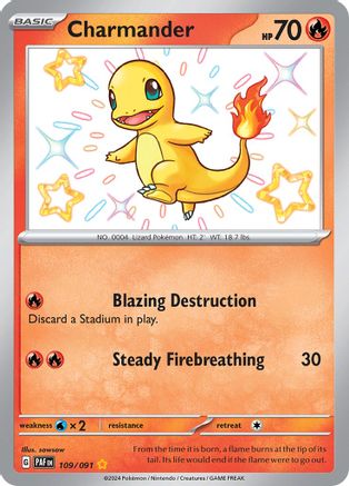 Charmander - 109/091 Holofoil [SV: Paldean Fates] Pokemon Single Pokémon
