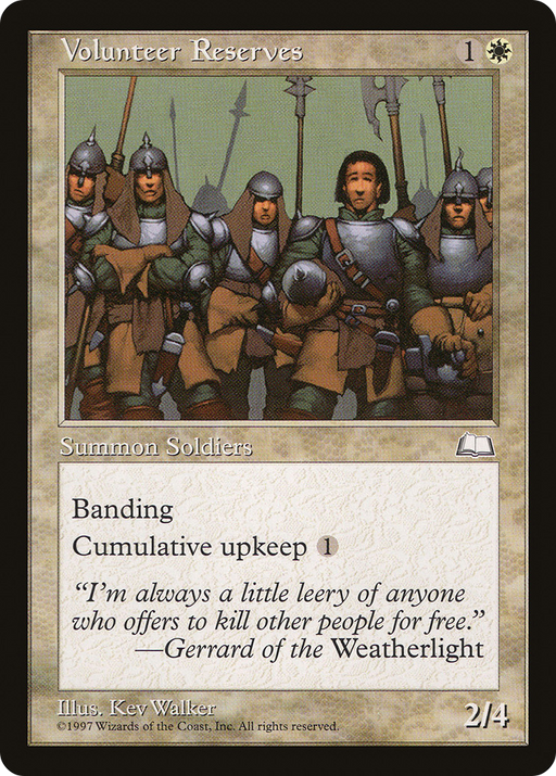 Volunteer Reserves (WTH-029) [Weatherlight] MTG Single Wizards of the Coast