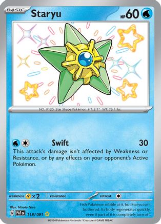 Staryu (118/091) [Scarlet & Violet: Paldean Fates] Pokemon Single Pokémon   