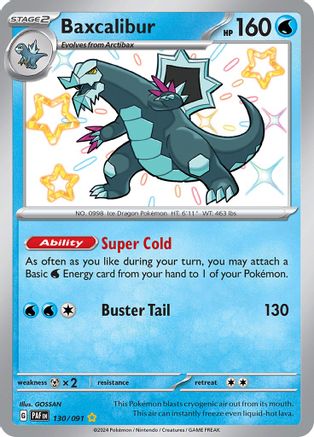 Baxcalibur (130) Holofoil [SV: Paldean Fates] Pokemon Single Pokémon