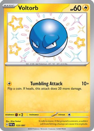 Voltorb (133) Holofoil [SV: Paldean Fates] Pokemon Single Pokémon