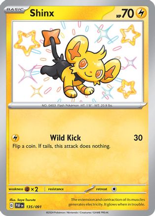 Shinx 135/091 Holofoil [SV: Paldean Fates] Pokemon Single Pokémon