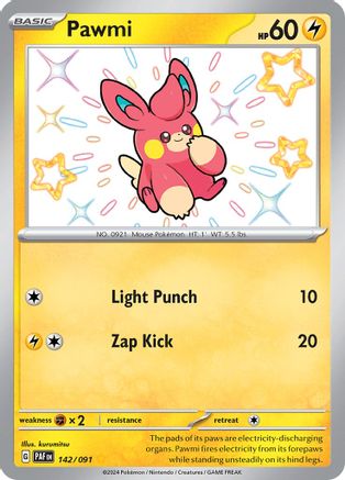 Pawmi - 142/091 Holofoil [SV: Paldean Fates] Pokemon Single Pokémon