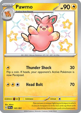 Pawmo (143) Holofoil [SV: Paldean Fates] Pokemon Single Pokémon
