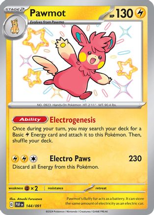 Pawmot (144) Holofoil [SV: Paldean Fates] Pokemon Single Pokémon