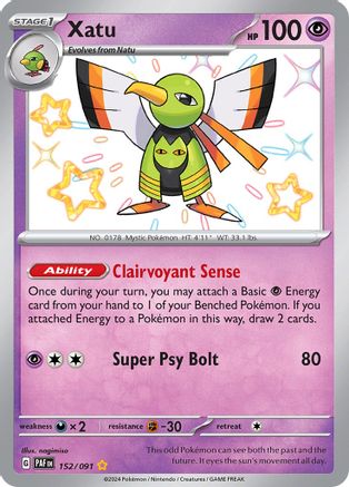 Xatu - 152/091 Holofoil [SV: Paldean Fates] Pokemon Single Pokémon