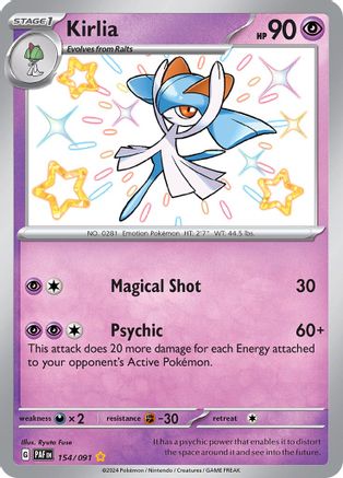 Kirlia - 154/091 (154) - [SV: Paldean Fates] Holofoil Pokemon Single Pokémon