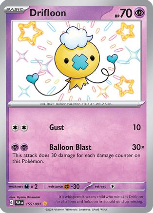 Drifloon (155) Holofoil [SV: Paldean Fates] Pokemon Single Pokémon