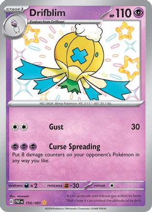 Drifblim (156) Holofoil [SV: Paldean Fates] Pokemon Single Pokémon
