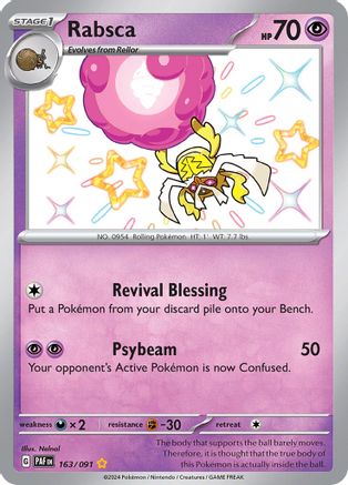 Rabsca (163) Holofoil [SV: Paldean Fates] Pokemon Single Pokémon