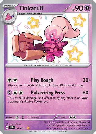 Tinkatuff (166) Holofoil [SV: Paldean Fates] Pokemon Single Pokémon