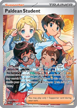 Paldean Student - 230/091 Holofoil [SV: Paldean Fates] Pokemon Single Pokémon