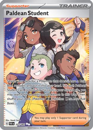 Paldean Student - 231/091 Holofoil [SV: Paldean Fates] Pokemon Single Pokémon