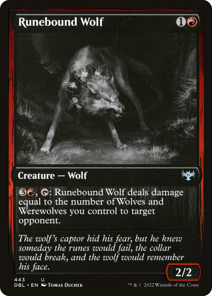 Runebound Wolf (DBL-443) [Innistrad: Double Feature] Foil MTG Single Wizards of the Coast