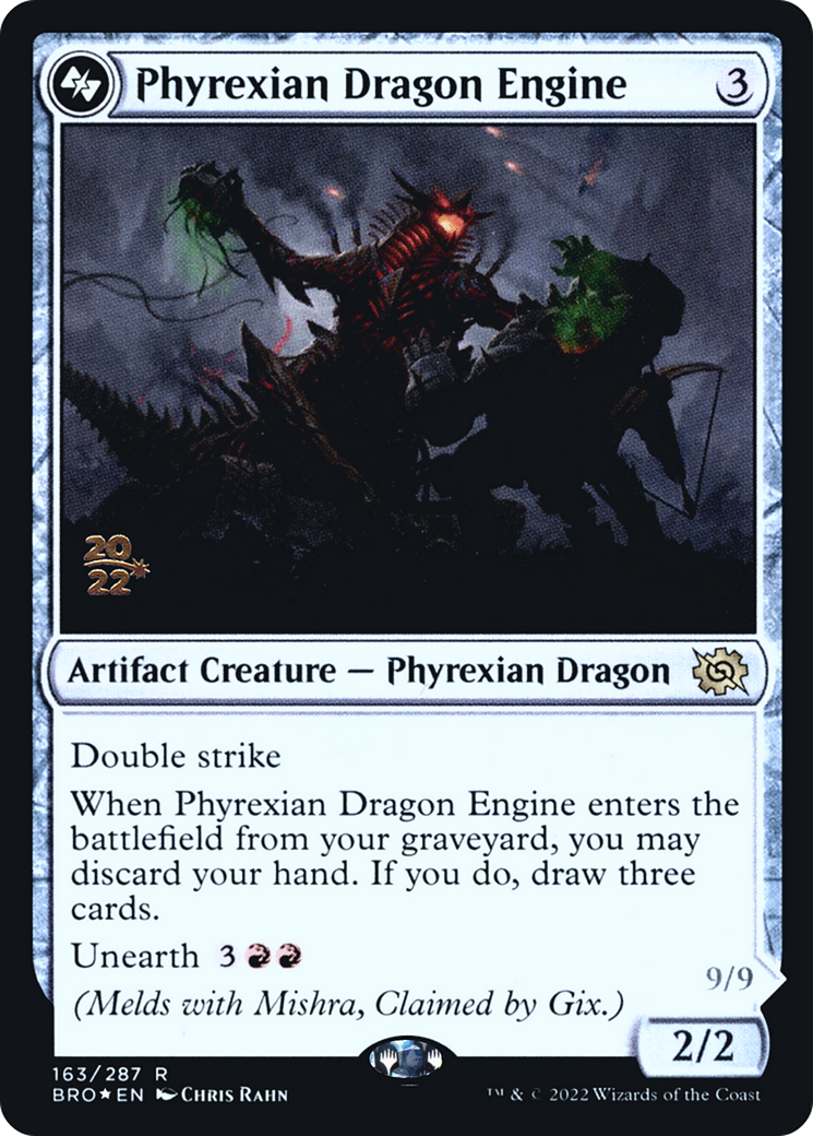 Phyrexian Dragon Engine (PRE-163) [The Brothers' War Promos] Foil MTG Single Wizards of the Coast