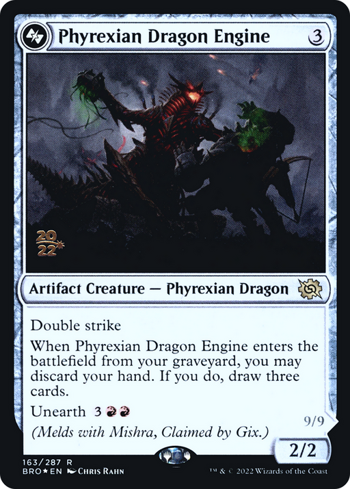 Phyrexian Dragon Engine (PRE-163) [The Brothers' War Promos] Foil MTG Single Wizards of the Coast