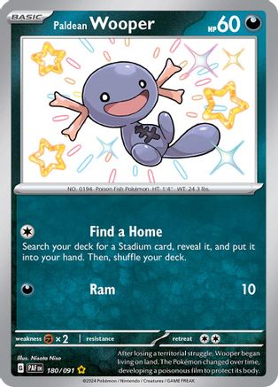 Paldean Wooper - 180/091 Holofoil [SV: Paldean Fates] Pokemon Single Pokémon