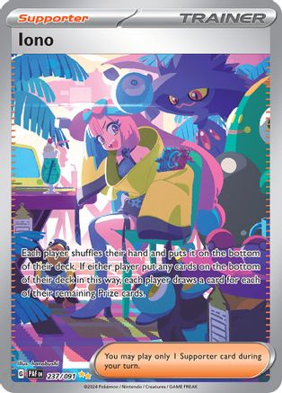 Iono - 237/091 Holofoil [SV: Paldean Fates] Pokemon Single Pokémon