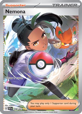 Nemona - 238/091 Holofoil [SV: Paldean Fates] Pokemon Single Pokémon