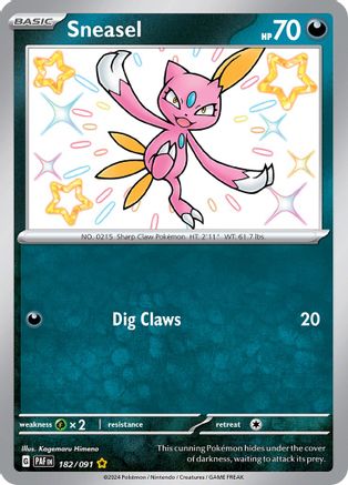 Sneasel (182) Holofoil [SV: Paldean Fates] Pokemon Single Pokémon