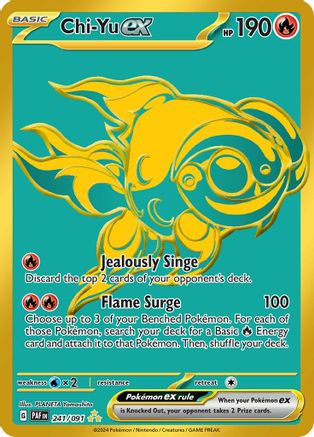 Chi-Yu ex (241) Holofoil [SV: Paldean Fates] Pokemon Single Pokémon