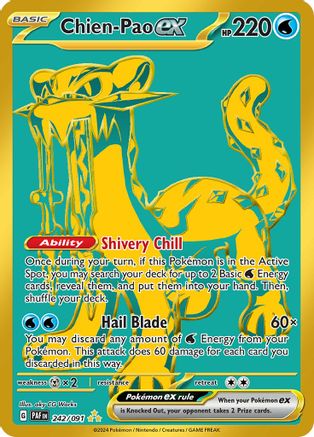 Chien-Pao ex (242) Holofoil [SV: Paldean Fates] Pokemon Single Pokémon