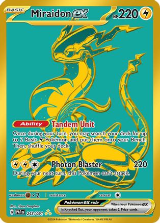 Miraidon ex (243) Holofoil [SV: Paldean Fates] Pokemon Single Pokémon