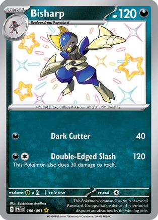 Bisharp (186) Holofoil [SV: Paldean Fates] Pokemon Single Pokémon