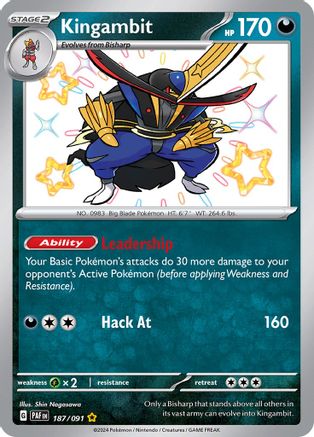 Kingambit (187) Holofoil [SV: Paldean Fates] Pokemon Single Pokémon