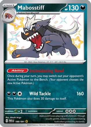 Mabosstiff - 188/091 Holofoil [SV: Paldean Fates] Pokemon Single Pokémon