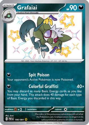 Grafaiai (190) Holofoil [SV: Paldean Fates] Pokemon Single Pokémon