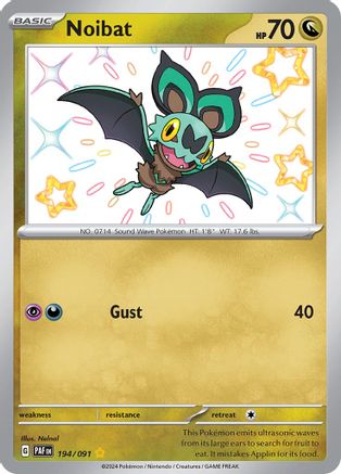 Noibat - 194/091 Holofoil [SV: Paldean Fates] Pokemon Single Pokémon