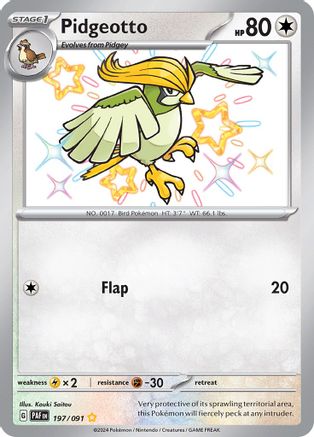 Pidgeotto (197) Holofoil [SV: Paldean Fates] Pokemon Single Pokémon