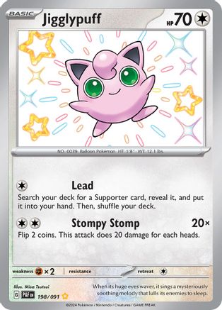 Jigglypuff (198) Holofoil [SV: Paldean Fates] Pokemon Single Pokémon