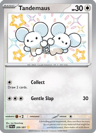 Tandemaus - 209/091 Holofoil [SV: Paldean Fates] Pokemon Single Pokémon
